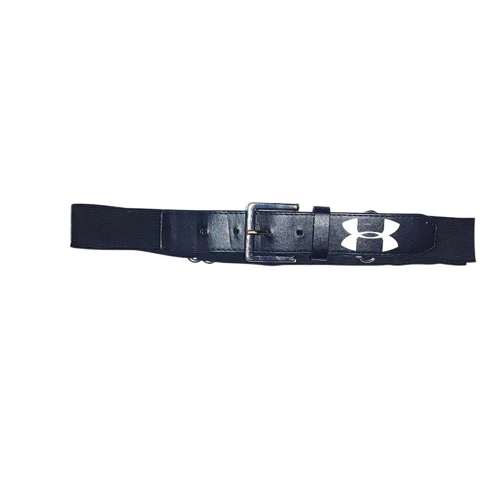 Under Armour Black Train Belt Adjustable Elastic Band Metal Buckle Unisex 22 36